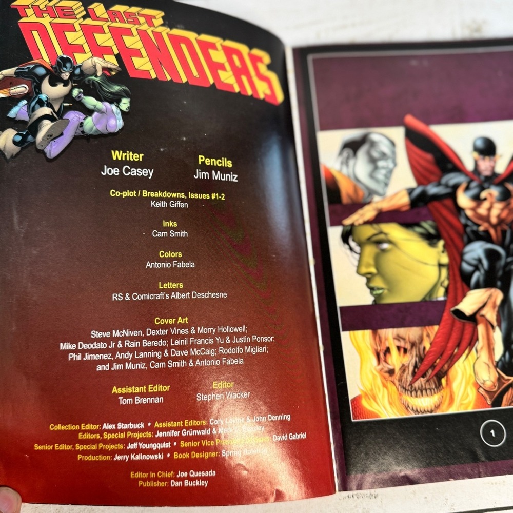 The Last Defenders Marvel Comics TPB Graphic Novel Joe Casey‎ Jim Muniz 2009 - Picture 2 of 7